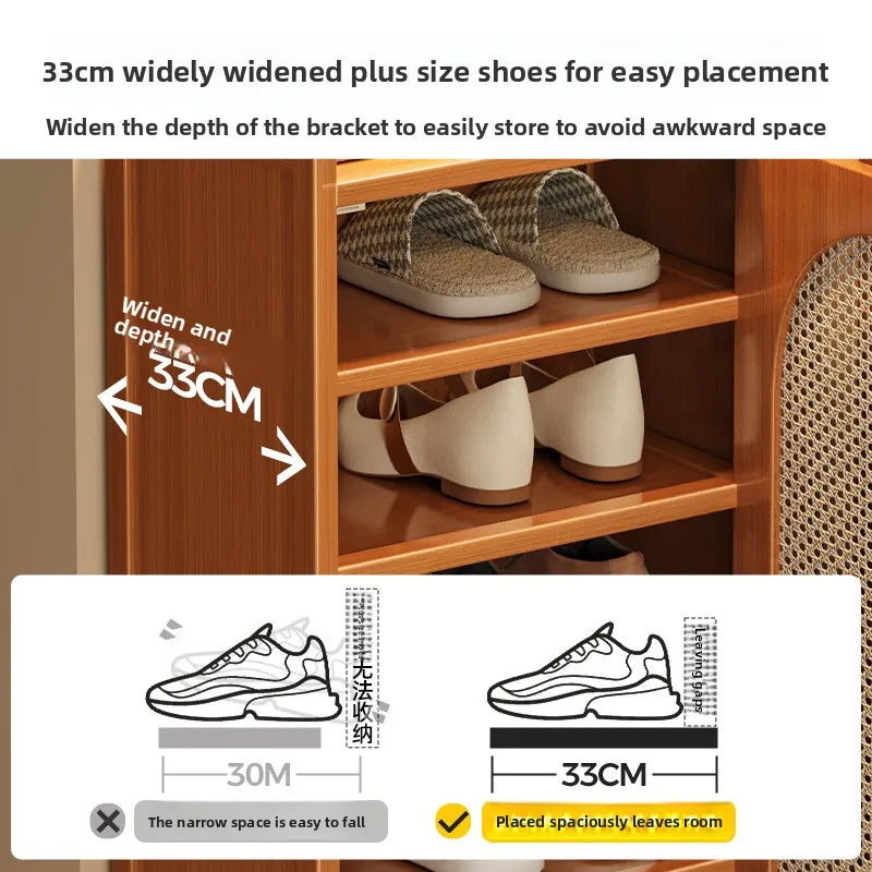 shoe cabinet multi-layer dust shoe rack large capacity double door shoe storage rack