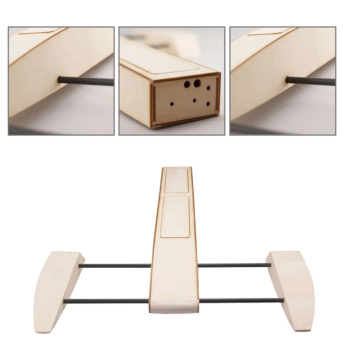 The New RC Speed Boat Wooden Sponson Outrigger Shrimp Speed Boat Model Kits Radio Remote Control Speedboat,Single Model