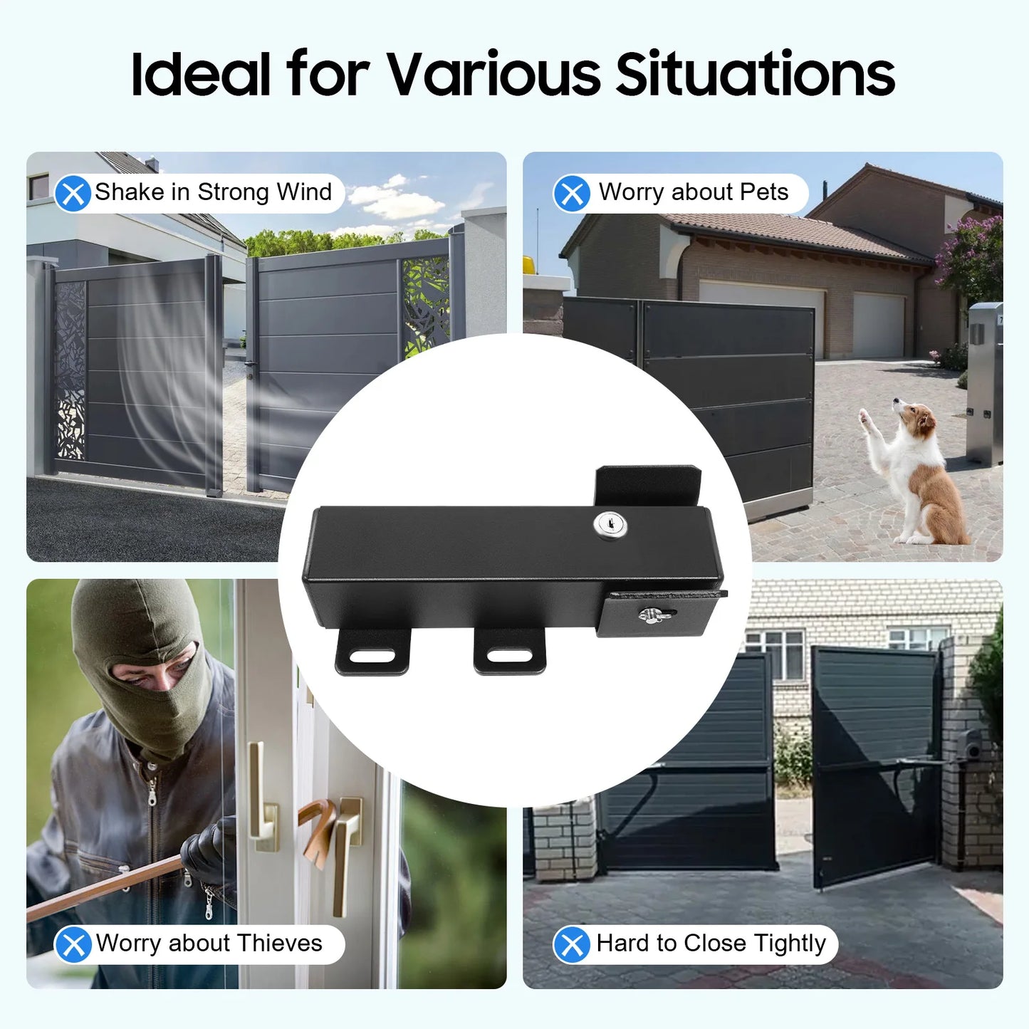 Electric Gate Lock Automatic Electric Lock for DC 24 V Swing Gate Operator Gate Drive System