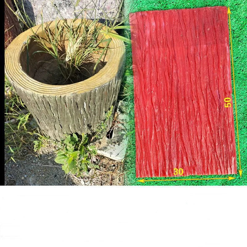 Simulation Artificial Cement Tree Pressing Mold Fake Cement Making Garden Imitation Stake Stump Bark for Decoration Home Decor