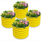 Round Metal Planter Boxes (4-Pack)