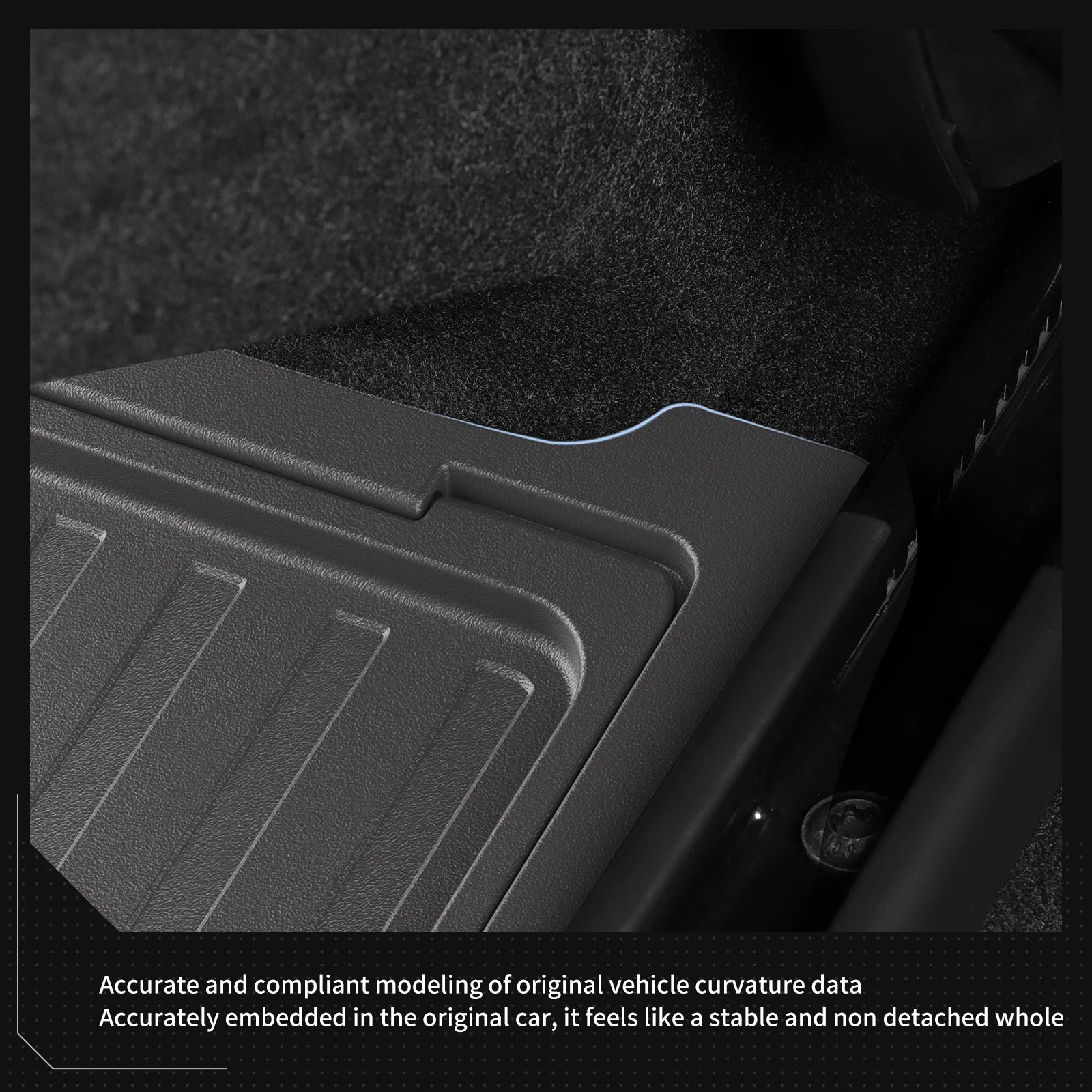 SMABEE for Tesla Model Y Launch 2025 Juniper Car Armrest Rear Storage Box Tray Accessories Tidying TPE Black