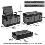 60L Outdoor Storage Box Foldable Storage Box Car Camping Accessories Car Supplies Thickened Storage Box ﻿
