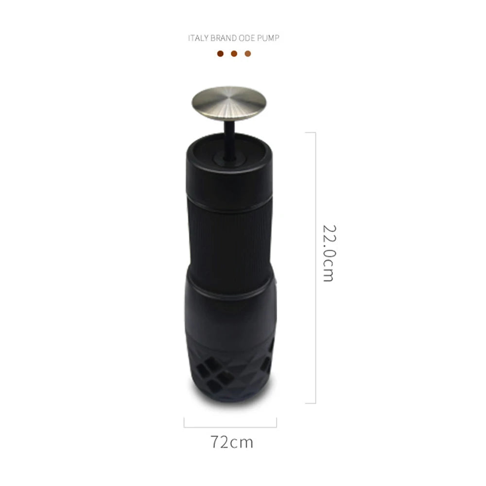 Portable Coffee Machine 3 In1 Hot/Cold Water Manual Espresso Maker For Capsule & Ground Hand Press Brewer hiking Travel