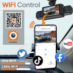 Car Dash Cam 4 Channel Black Box WiFi Driving Camera FHD 1080P Front L