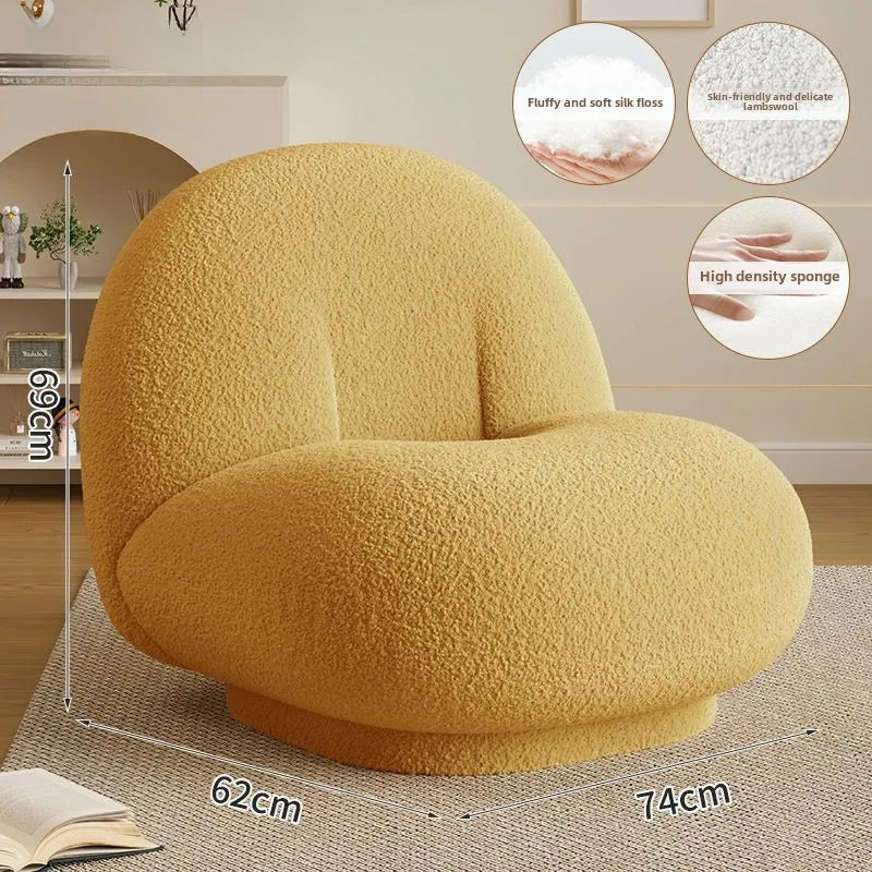 High Quality Lazy Sofa Lamb Fleece Fabric Soft and Delicate Breathable and Not Stuffy  Cloud Lazy Sofa for Multiple Scenarios