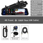 UHD 4K 3840*2160P Car Dvr Carplay Android Auto GPS 5G WIFI AUX Dash Ca