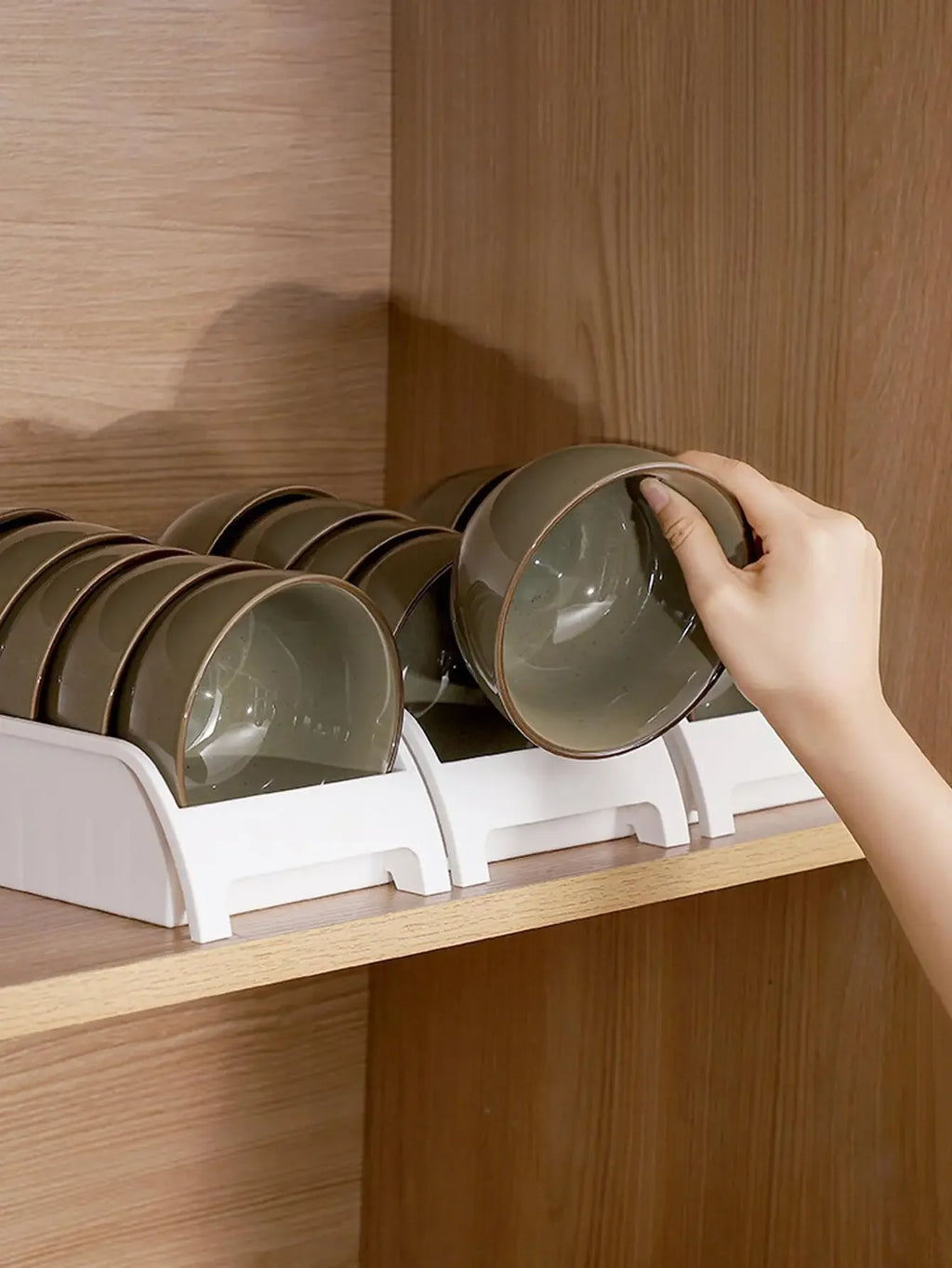 1PC Carbon steel Cabinet Shelves Plates and Dishes Storage Rack Bowl Cup Rack Multifunctional Organizer Kitchen Supplies Holder