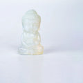 Hand-carved Bady Buddha Mini Figurine Stone Rose Quartz Crystal Craft Gemstone Statue Healing Feng Shui Religion Home Ornament
