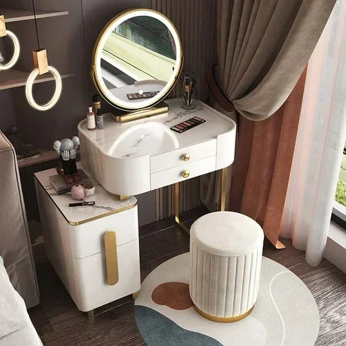 Vanity Makeup Desk Dressing Vanity Makeup Desk Organizers Mirror Storage Dressers Bedroom Multifunctional Schminktisch Furniture