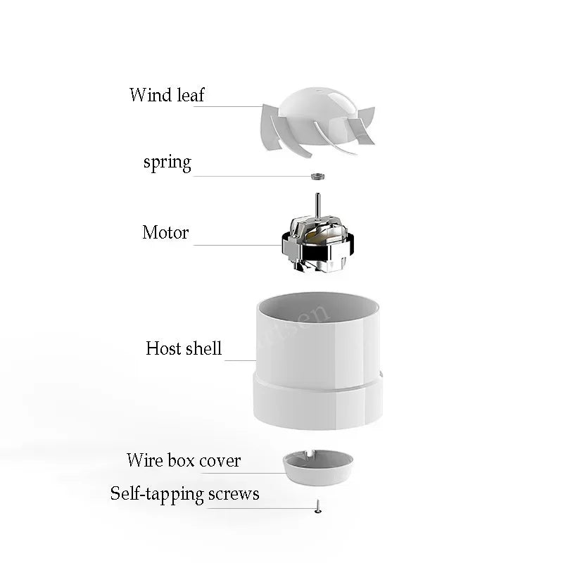 4/6 inch Silent Ventilation Air Vents Ventilator Extractor Exhausted E