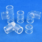 16mm Clear Acrylic Pipe Aquarium Fish Tank 90° Elbow Tee End Plug Connector Plexiglass Water Supply Tube Fittings DIY Connector