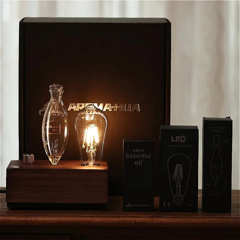 Aroma Diffuser Vintage Tungsten Filament Lamp Aromatherapy Machine Hum