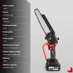 8Inch Brushless Electric Saw Cordless Oil Electric Chain Saw Digital Display Woodworking Power Tool For Makita 18V Battery Pin