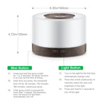 550ml Ultrasonic Essential Oil Diffuser with LED lights Adjustable Cool Mist Modes for Aromatherapy Humidifying for home bedroom