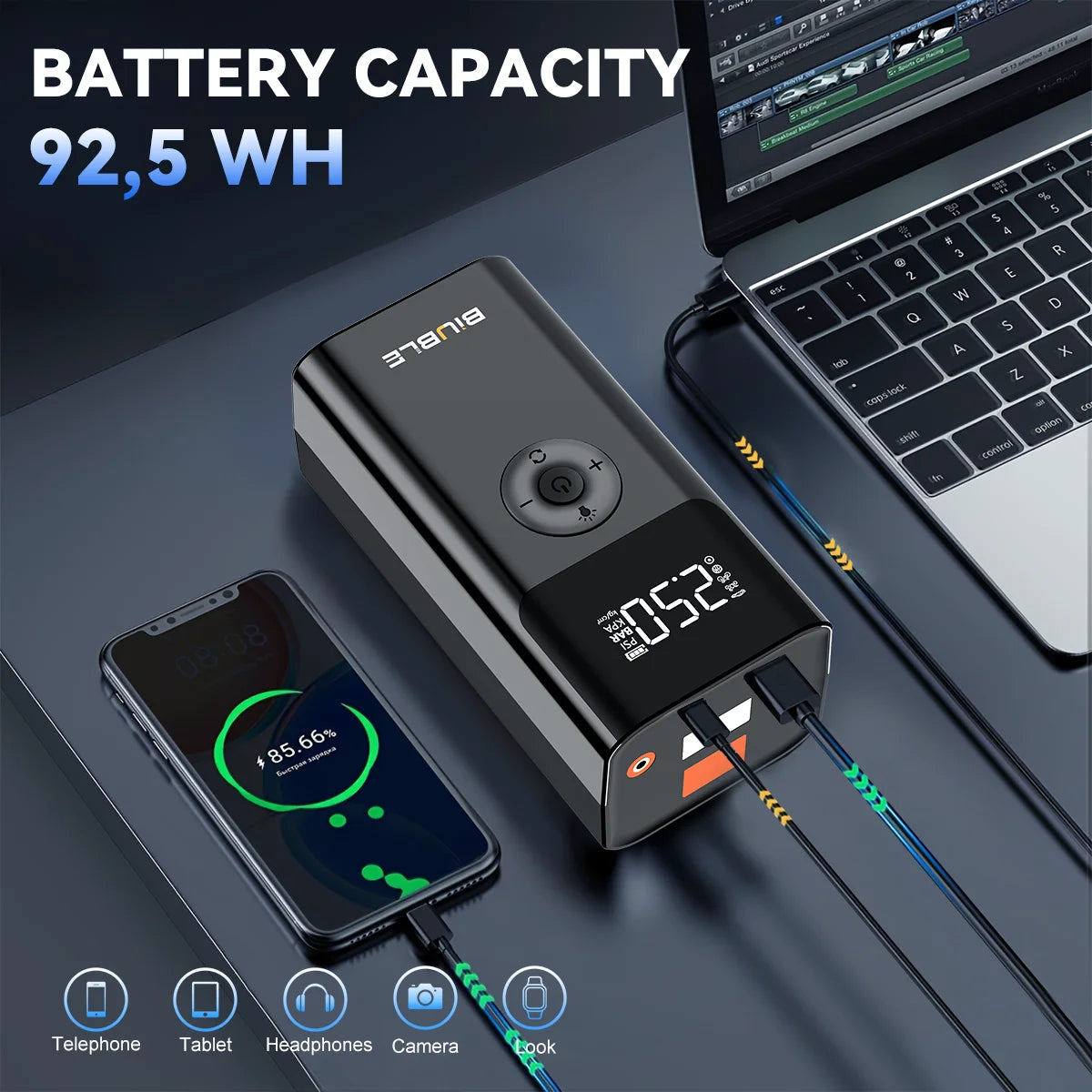 Car Jump Starter 4000A/7000A 15800mAh/26800mAh Car Battery Auto Battery Booster Starting Device for Petrol Diesel Powerbank