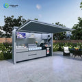 Customized stylish electric outdoor kitchen combined sink and fridge quick installation for backyard gatherings