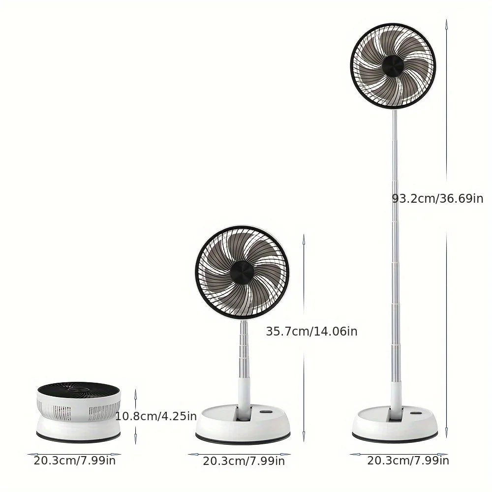 7200mAh outdoor fan with remote control aluminum alloy folding fan por