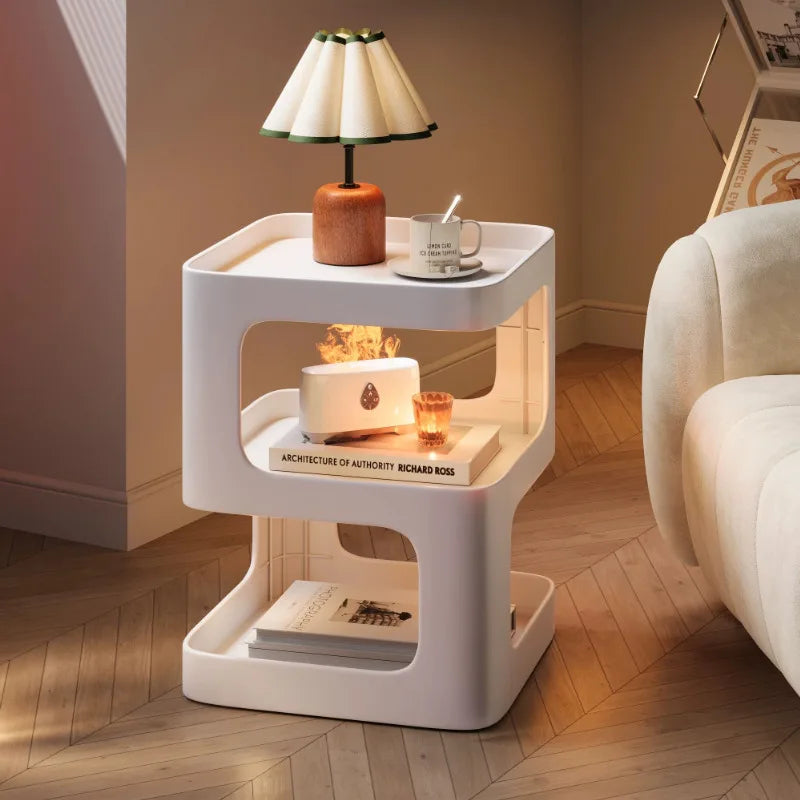 Modern Living Room Side Table Bedside coffee table Home simple storage rack  for small apartment
