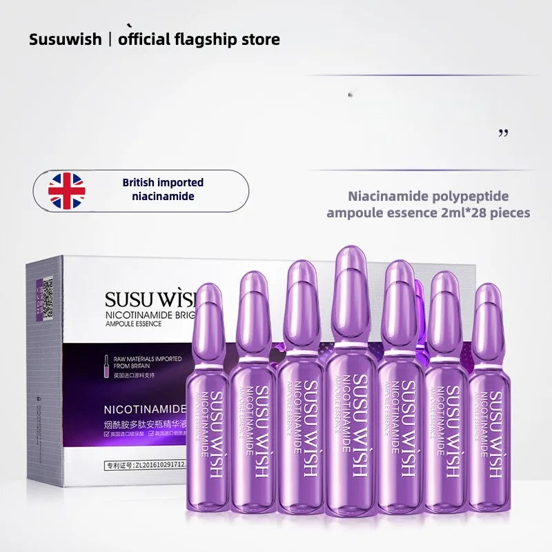 28pcs/set Niacinamide Peptide Ampoule Serum  Anti-Aging Shrink Pores Firming Skin Deep Moisturizing  Facial Skin Care Essence