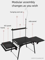Aluminum Portable Camping Kitchen Table Modern Multi-Functional For Dining Warehouse Essential One-Stop Outdoor Solution