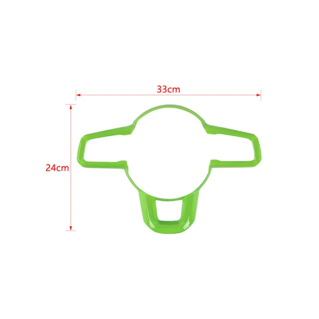 JIDIXIAN fit for Jeep Wrangler JL for Gladiator JT 2018 2019 2020 2021 2022 2023 2024 Car Steering Wheel Decoration Panel Cover