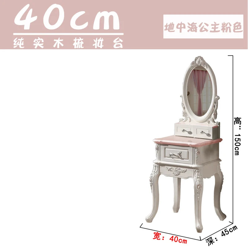Indoor furniture Dresser Small 40/45/50/60cm Home Girls Bedroom Mini Narrow European Princess Powder Makeup Table