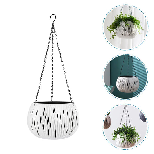 Hanging Flowerpot Plastic Planters Nursery Vase Wall Hanging Planter Decorative Flower Basket Garden Supplies For chids