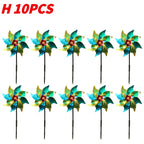 5/10PCS Bird Repeller Reflective Windmill Pinwheel Bird-Scaring Windmill Spinner for Garden Lawn Yard Decor and Keep Birds Away