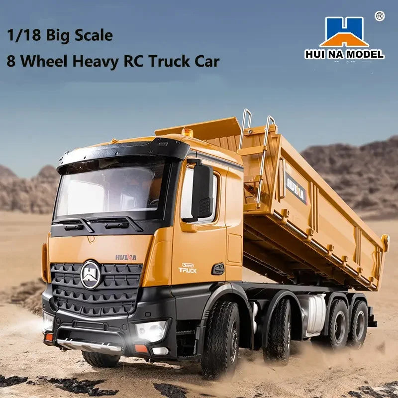 Huina 536 NEW Model R/C Dump Truck Loading Car Remote Controlled Car Construction Engineering Truck 1/14 Scale Rc Vehicle Toys