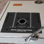Upgraded New C8 Aluminum Alloy Electric Wood Milling Flip Plate Set, Metric & Inch Milling Table Insertion Plate 360° Marking