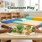 Kids Wooden Afternoon Tea Set Toys Kitchen Accessories for Tea Party Play Educational Pretend Food Gift for Girls Boys Toddlers