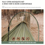 1pc 260x140cm Quick Deploy Nylon Hammock with Built In Mosquito Net Anti Rollover Perfect for Outdoor Camping Automatic mosquito