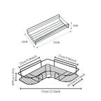 Bathroom Shelf Wall Mounted Corner Storage Shelves Shampoo Holder Cosmetic Rack Iron Shower Drain Basket Bathroom Organizer