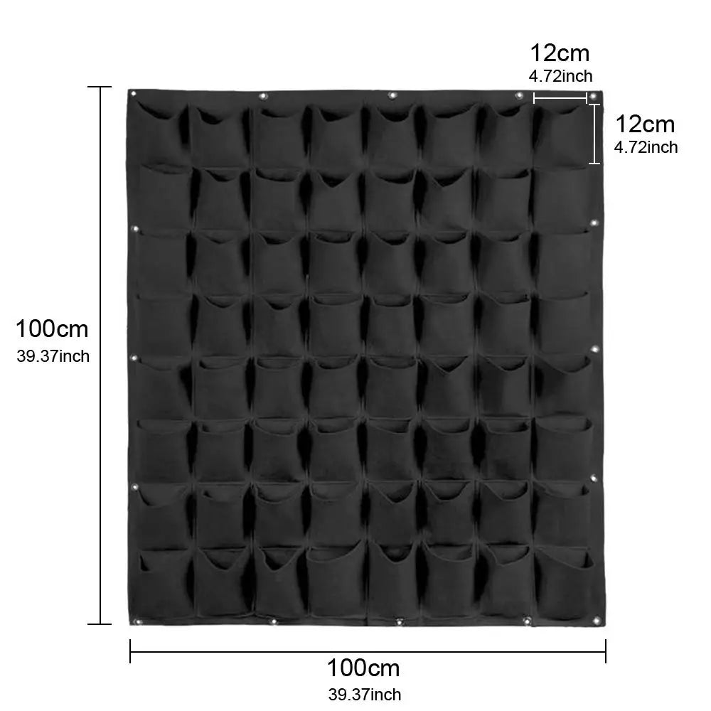 49 Pockets Hanging Planter Bags, Hanging Vertical Wall Mounted Plant Planting Grow Bags, Herb Garden Planter Outdoor Indoor Grow