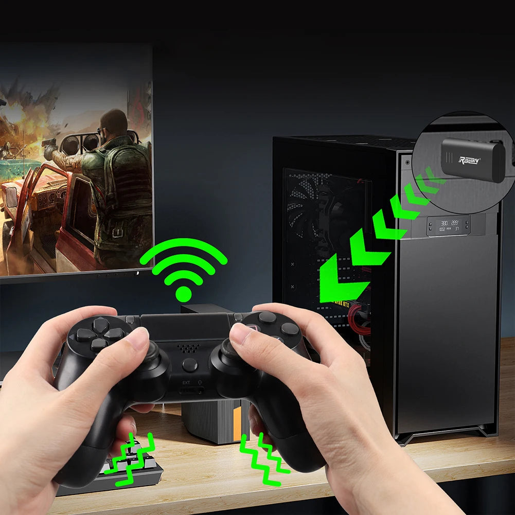 Controller PC Wireless Adapter USB Receiver BT 5.3 Controller Adapter Wireless Adapter for Nintend Switch PC PS4 PS5 Controller