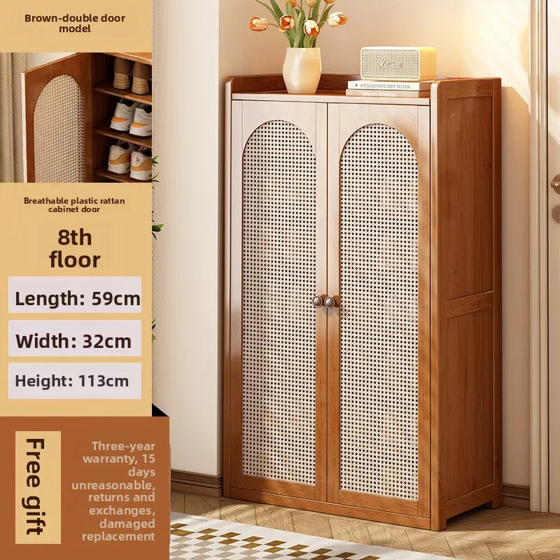 shoe cabinet multi-layer dust shoe rack large capacity double door shoe storage rack