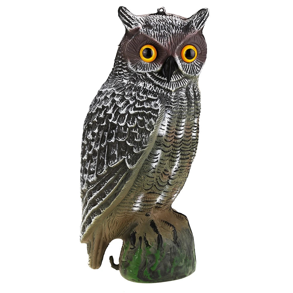 Decoy Pest  Decoy Solar Powered Owl Hunting Decoy Bird Scarer Deterrent Pest Control Garden Decor  Owl Garden