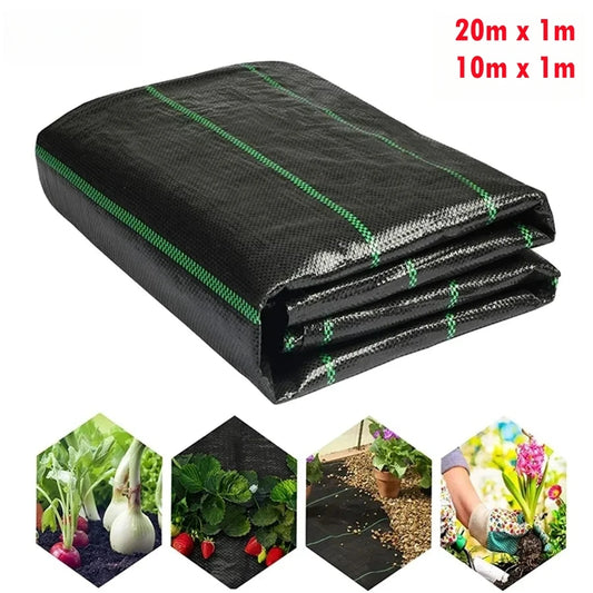 10M/20M PE Agricultural Anti Grass Cloth Farm-oriented Weed Barrier Mat Plastic Mulch Thicker Orchard Garden Weed Control Fabric