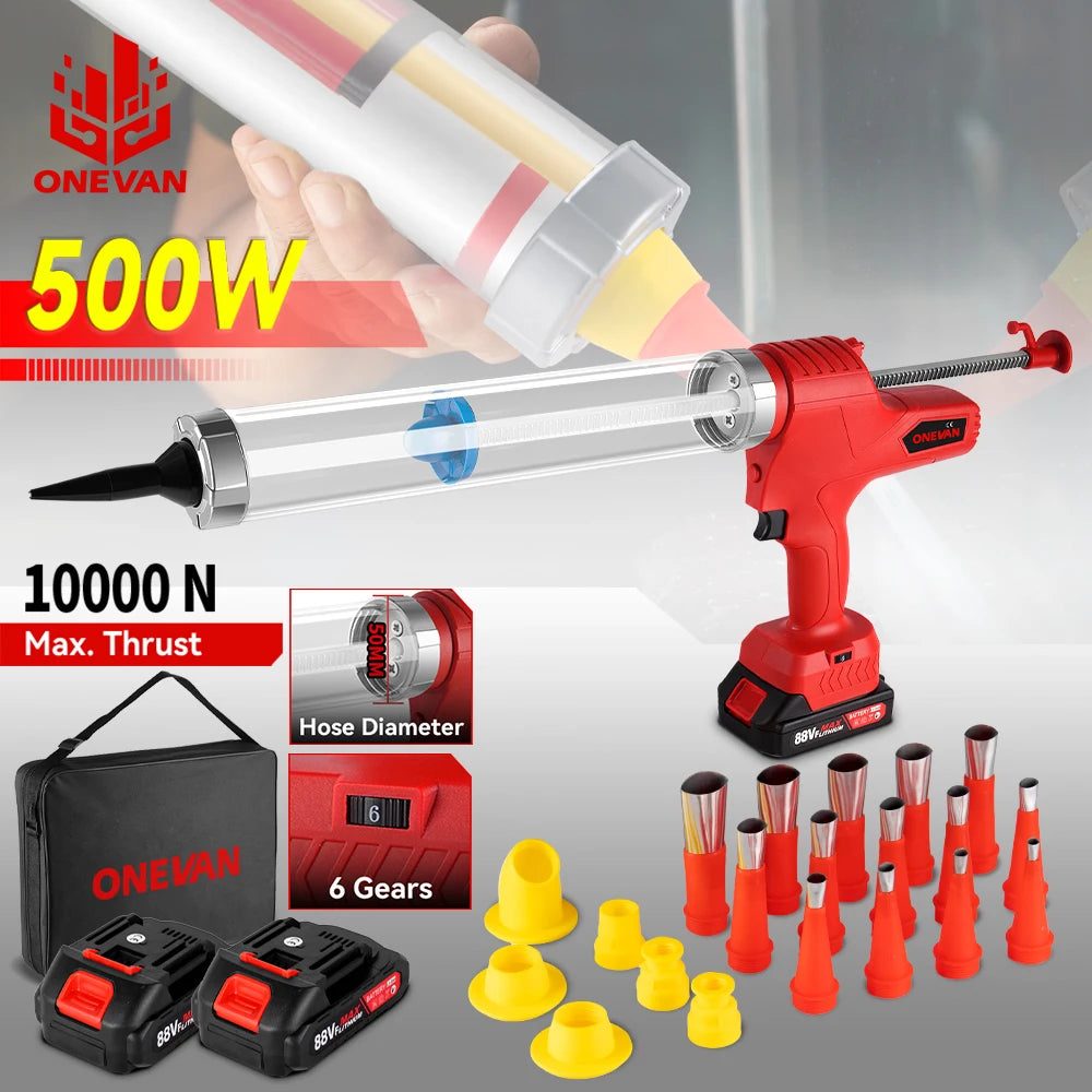 6 Speeds Electric Glue Gun Cordless Multi-function Electric Sewing Glue Glass Caulking Adhesive Gun Tool For 21V 18v Battery
