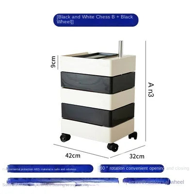 360 Rotating Storage Cabinet Movable Bedside Cabinet Ins Minimalist Nordic Internet Celebrity Cosmetics Multilayer File