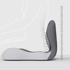 Memory Foam L Shaped Integrated Office Chair Cushion with Lumbar Suppo