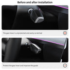 YZ For Tesla Model 3 Y Highland Juniper Full Package Trim Cover Of Carbon Fiber Matte Finish On Wiper Lever For Tesla 2021-2025