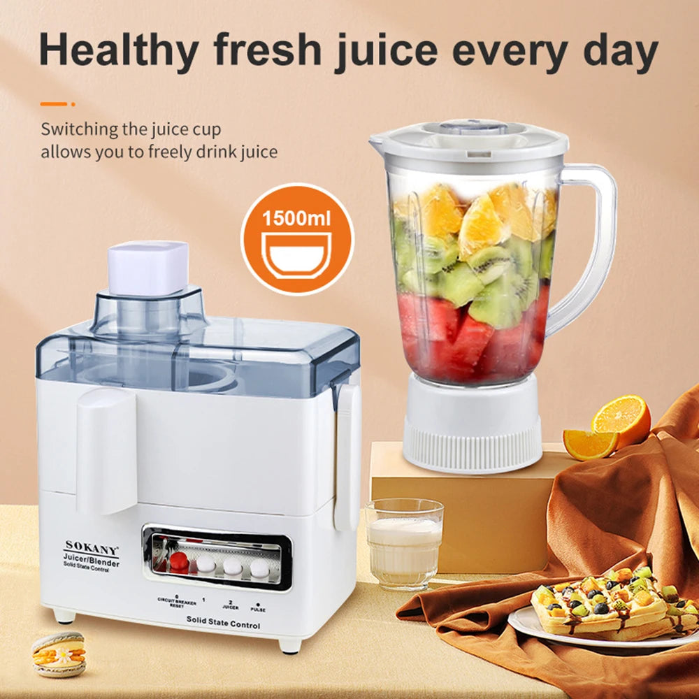 4-in-1 Multifunctional Electric Juicer Separator Fruit Food Extraction Portable High Juice Yield and Easy To Clean