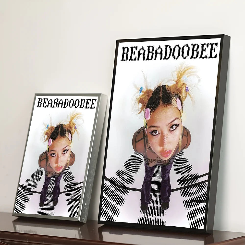 Singer Beabadoobee Movie Sticky Posters Fancy Wall Sticker for Living Room Bar Decoration Vintage Decorative Painting