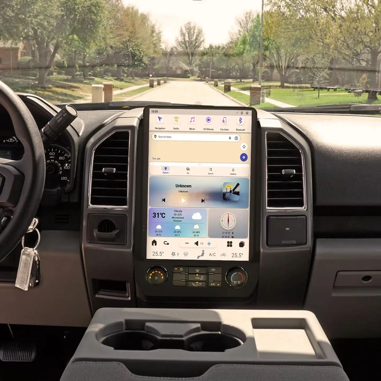 14.4 Inch Screen Android Radio For Ford F150,F250, 2015 2016 2017 2018 2019 2020 2021, Car GPS Navi Multimedia Player Head Unit