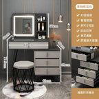 Luxury Dressing Table Comfortable Vanity Makeup Desk LED Large Mirror Drawer for Bedroom Wood Furniture Chest of Drawers Home