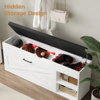 VOWNER Shoe Bench Cabinet with 1 Flip Drawers and 2 Compartments