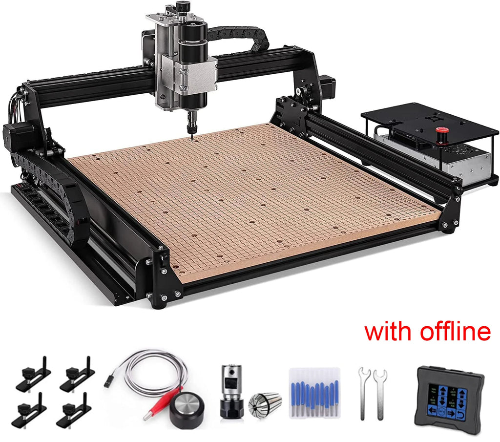 CNC 4540 Milling Machine with 500W Spindle CNC 40W Laser Engraving Machine 3D Printer for Wood PCB Aluminum Stainless Steel