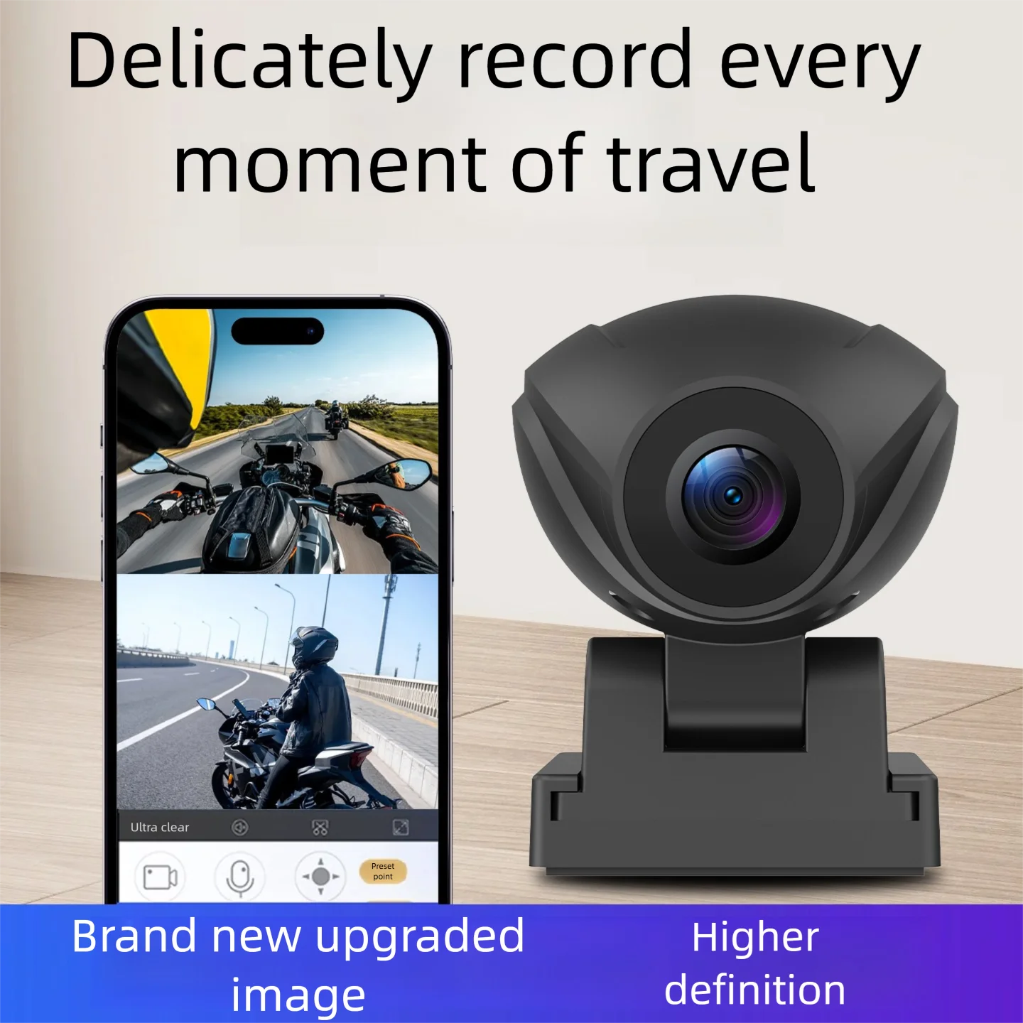 1080P motorcycle recorder, electric vehicle waterproof and anti-shake mobile phone internet app, high-definition riding video re